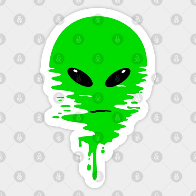 Alien melt Sticker by jjsealion